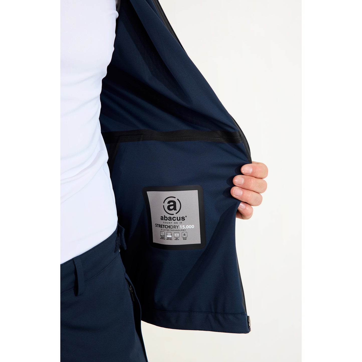 Abacus Mens Bounce Waterproof Jacket in Navy