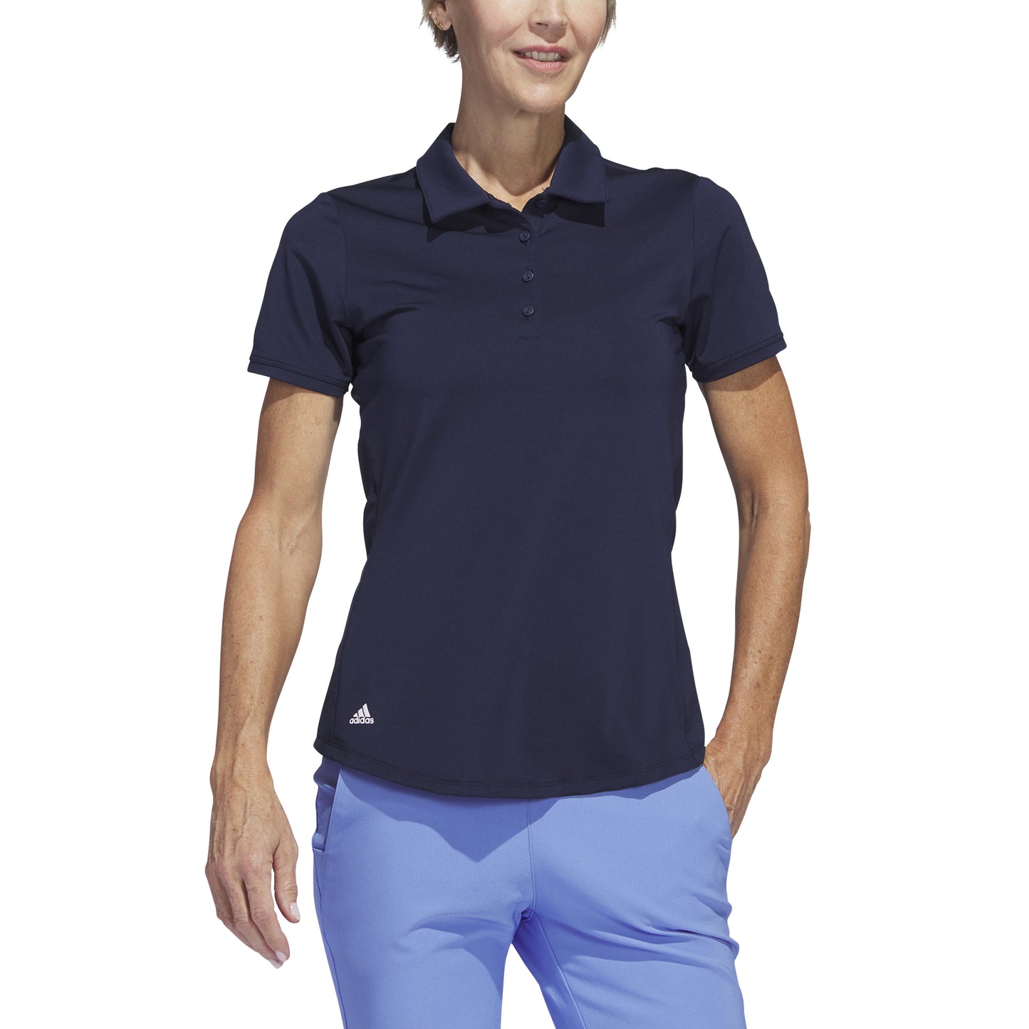adidas Ladies Short Sleeve Golf Polo in Collegiate Navy 