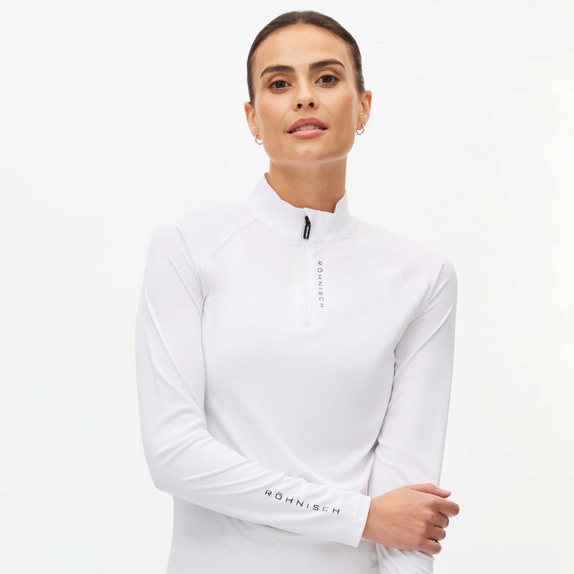 Röhnisch Ladies Elegant Zip Neck Stretch Top for Effortless Movement with Every Swing