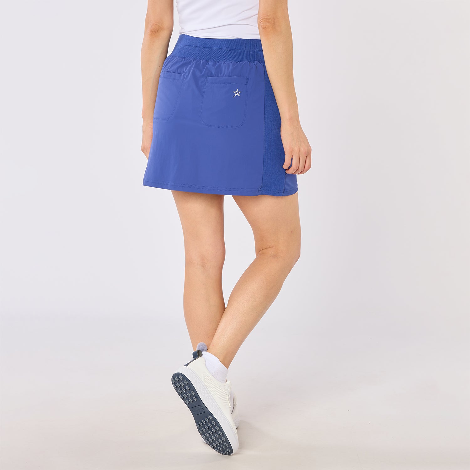 Swing Out Sister Ladies Lightweight Pull-On Skort with Neat Pocket Detail & Comfort Waistband for A Smooth Silhouette