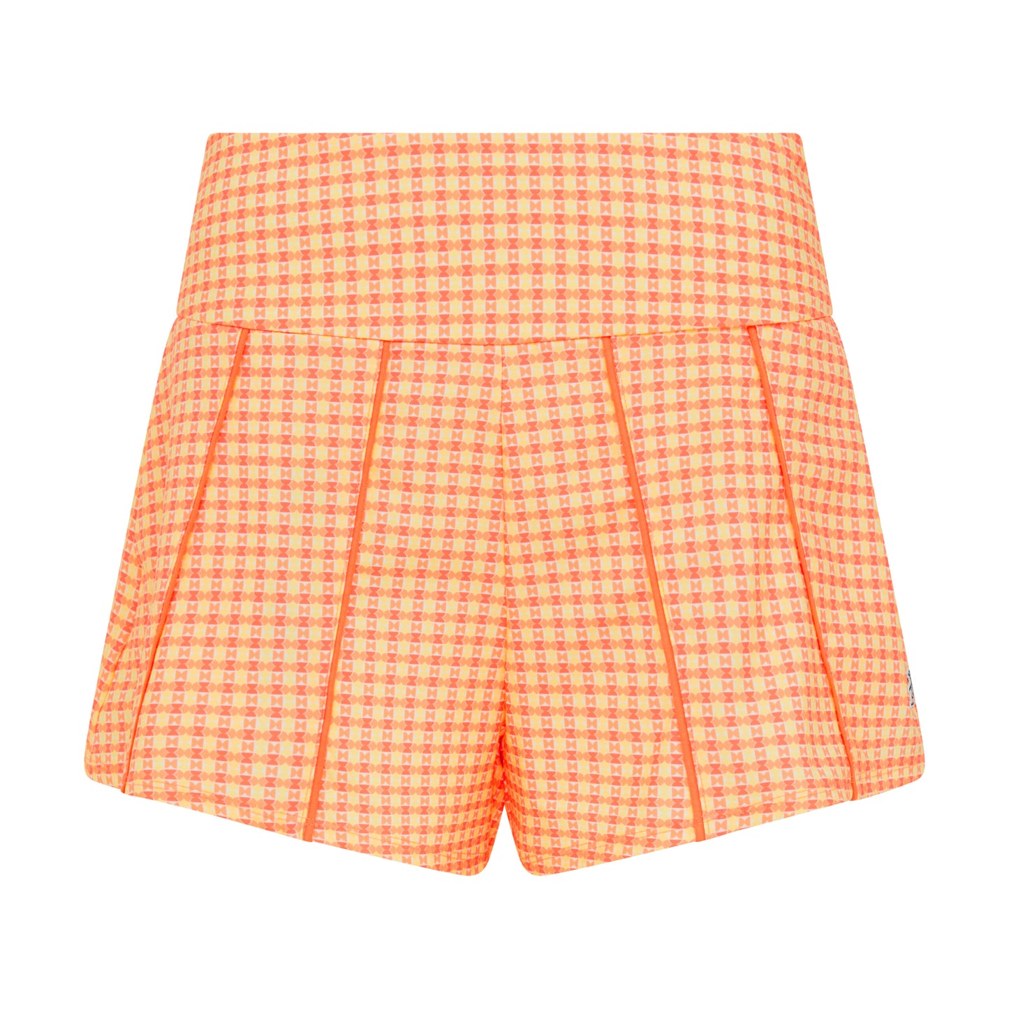 Original Penguin Ladies High Waisted Bowtie Print Shorts with Side Zip