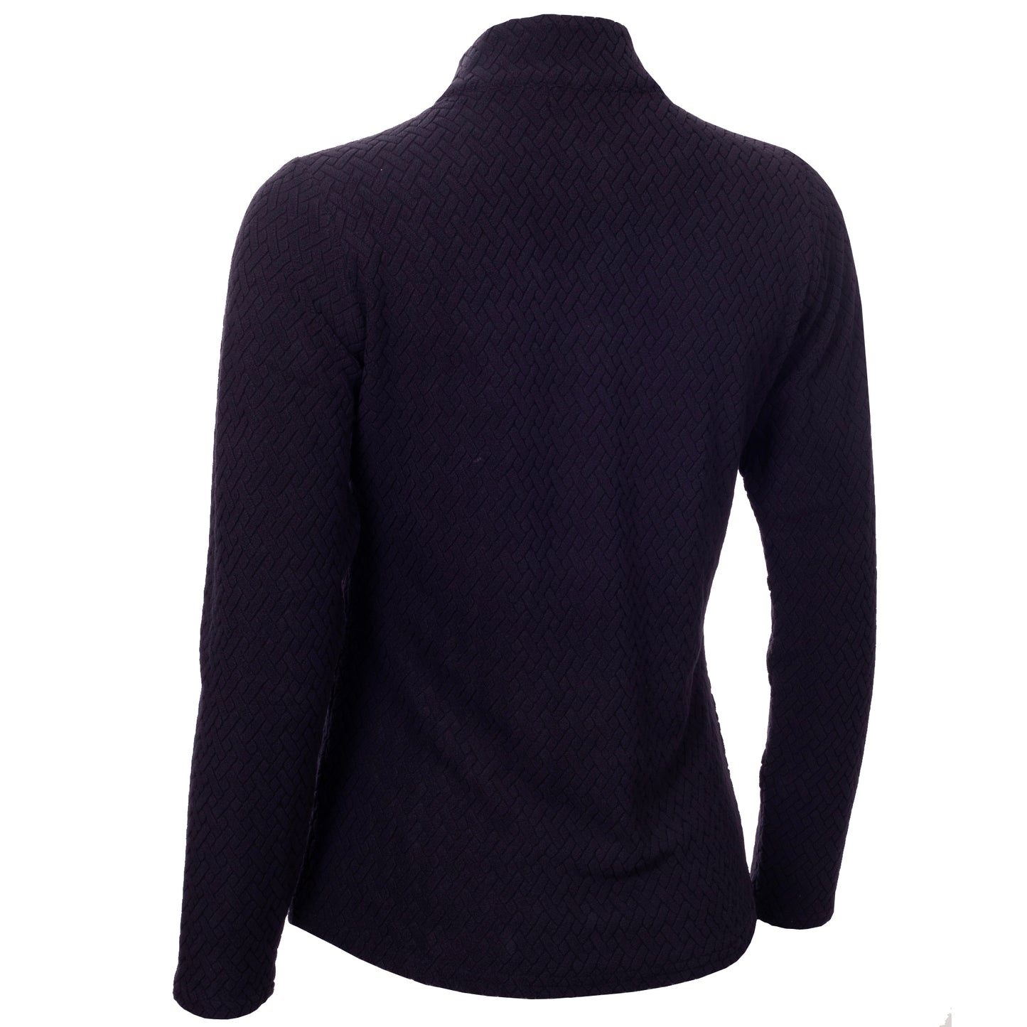 Green Lamb Ladies Textured Fleece 1/4 Zip Top in Navy
