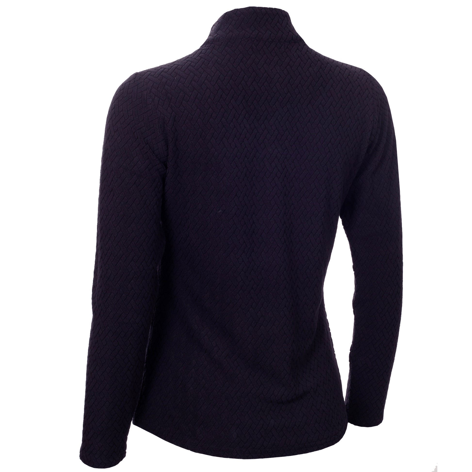 Green Lamb Ladies Textured Fleece 1/4 Zip Top in Navy