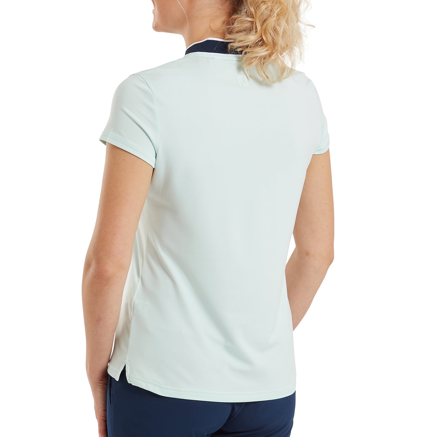 FootJoy Ladies Zip-Neck Polo with Eye-Catching Print & Super-Soft Feel