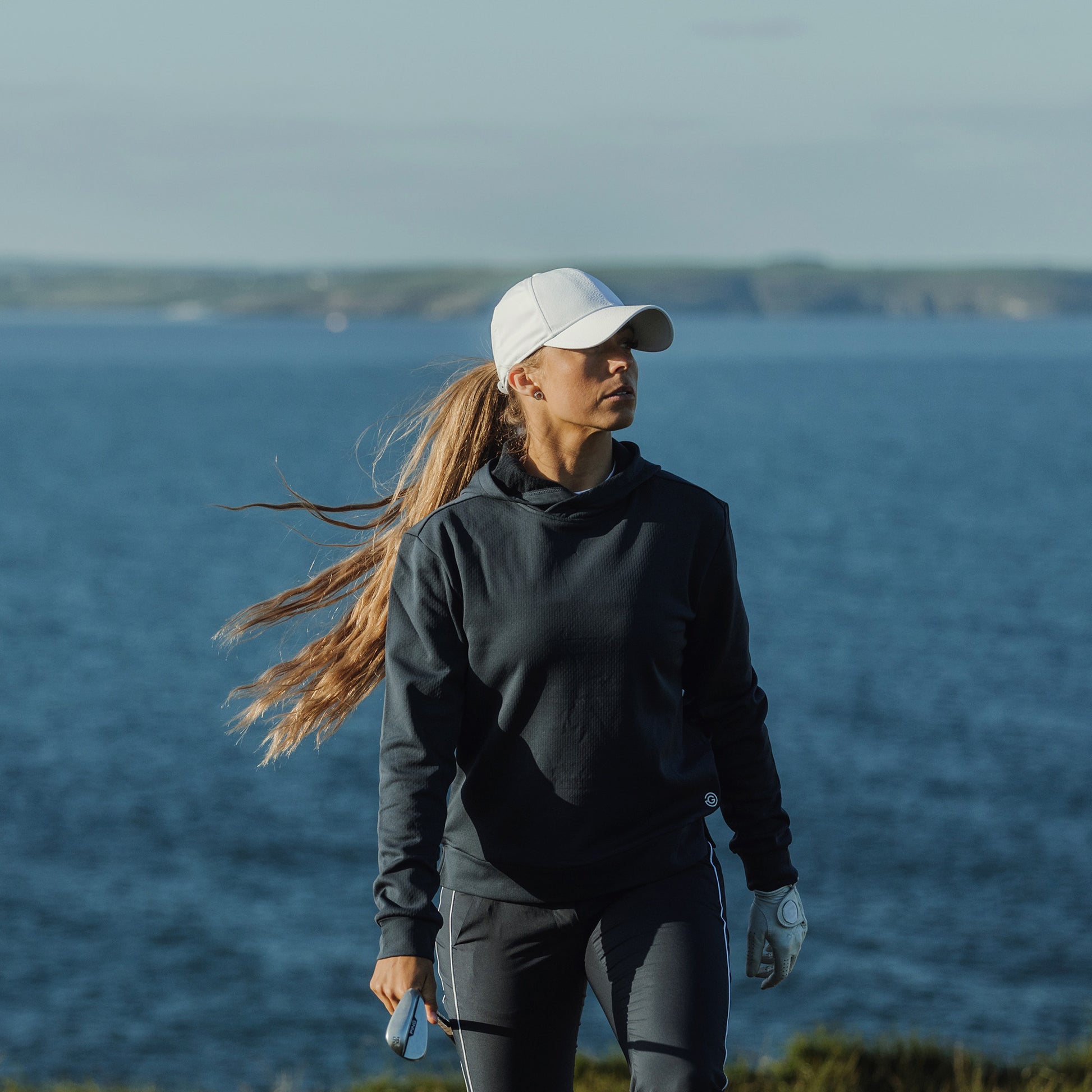 Galvin Green Ladies Navy Insulating Hooded Sweatshirt for Ultimate Game-Day Comfort