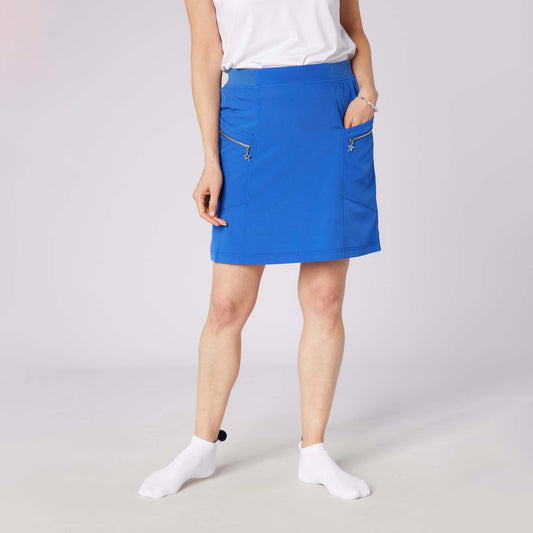 Swing Out Sister Ladies Lightweight Pull-On Skort with Neat Pocket Detail & Comfort Waistband for A Smooth Silhouette