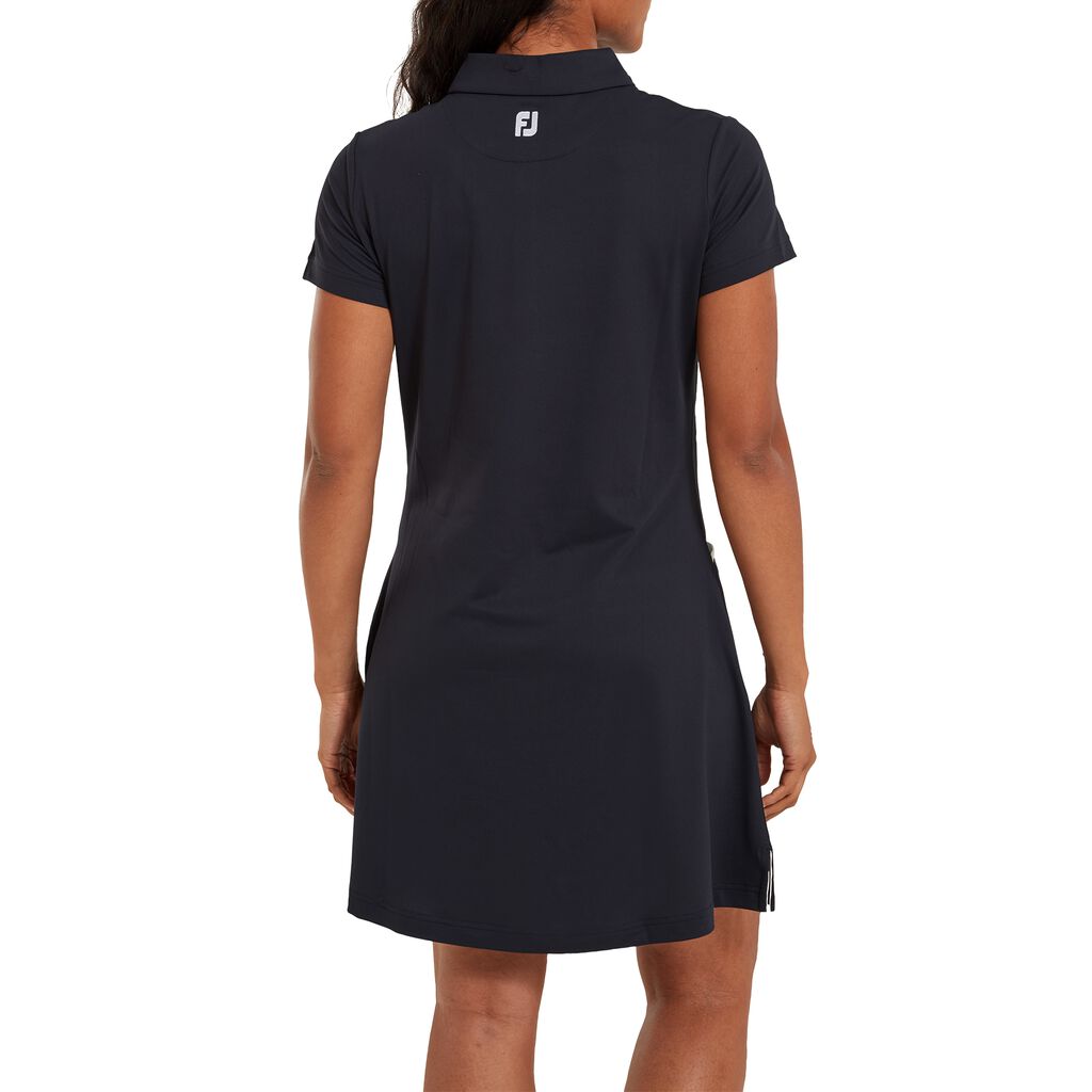 FootJoy Women's Short Sleeve Golf Dress in Navy & White