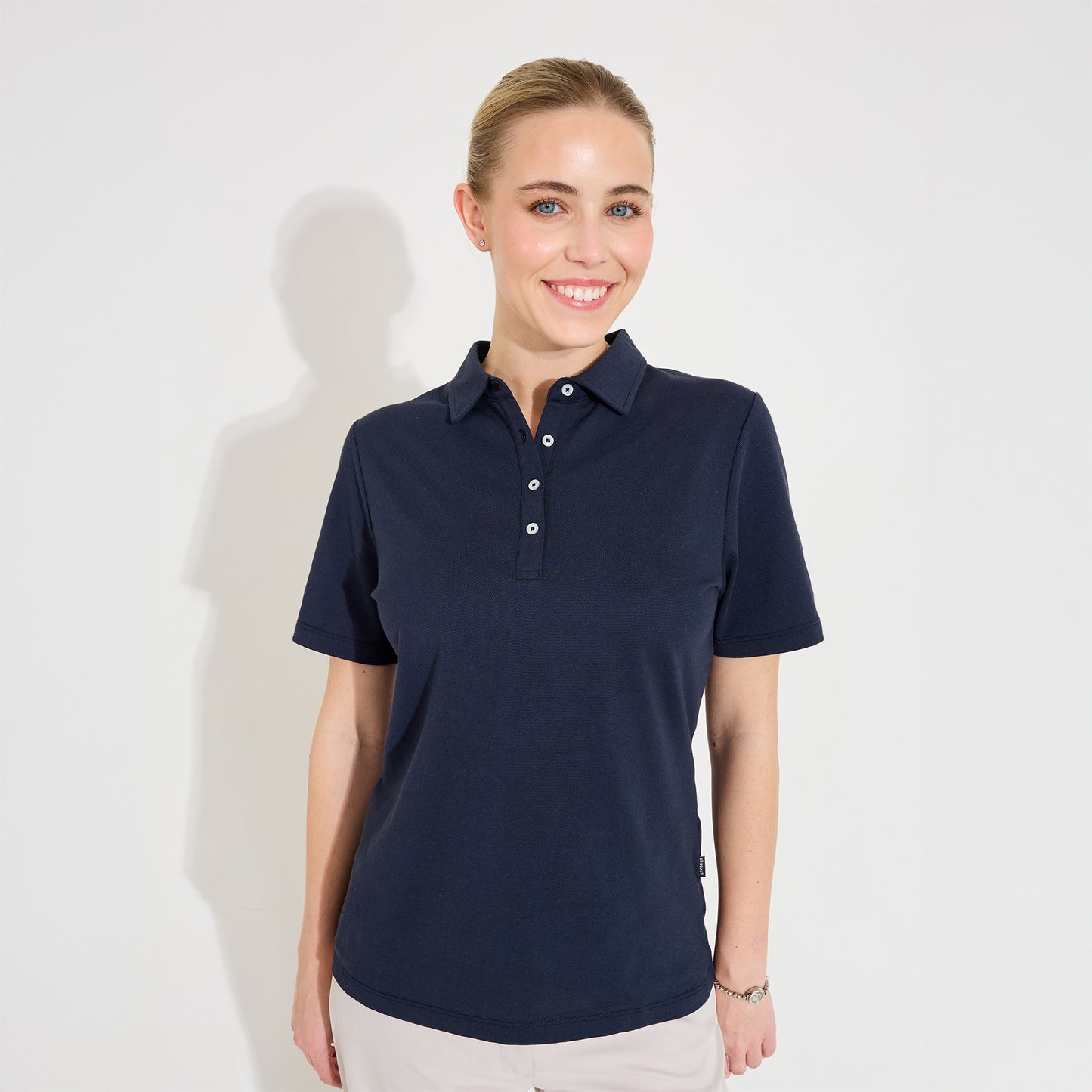 Abacus Ladies DryCool Short Sleeve Polo in Navy - Chic Comfort on the Course