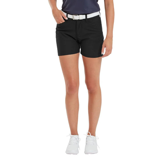 FootJoy Womens Shorter Length Golf Shorts in Black