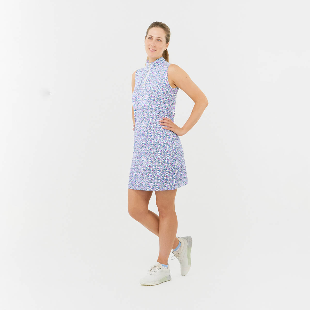 Pure Golf Cocktail Print Sleeveless Dress