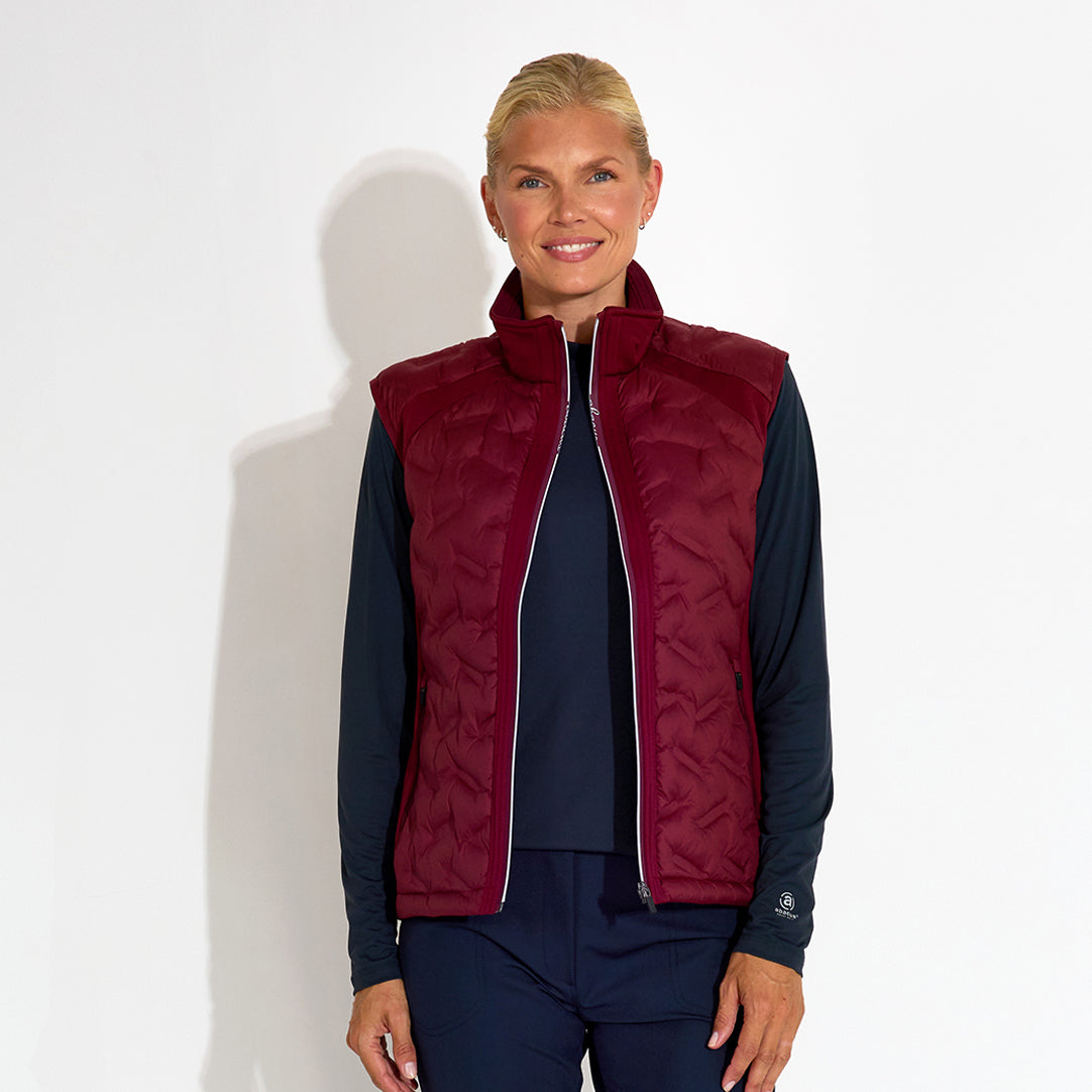 Abacus Ladies Quilted Gilet with Stretch Side Panels
