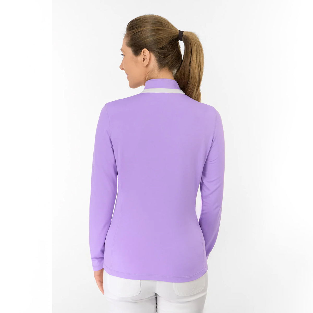 Pure Golf Ladies Full-Zip Mid-Layer Stretch Jacket in Lilac