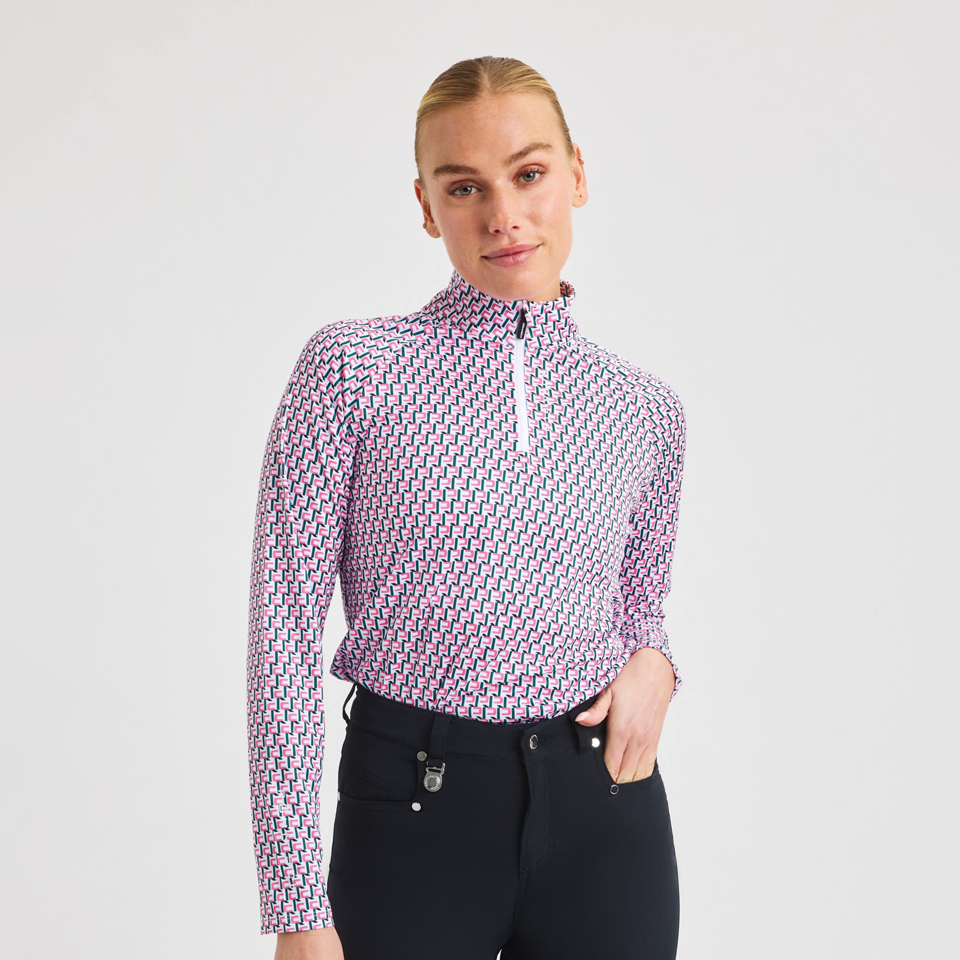 Rohnisch Ladies Lightweight Zip-Neck Top