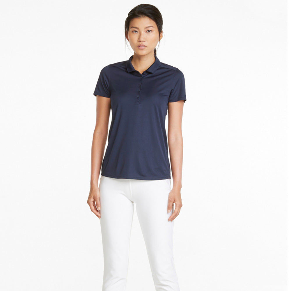 Puma Ladies Navy Blazer Short Sleeve Polo