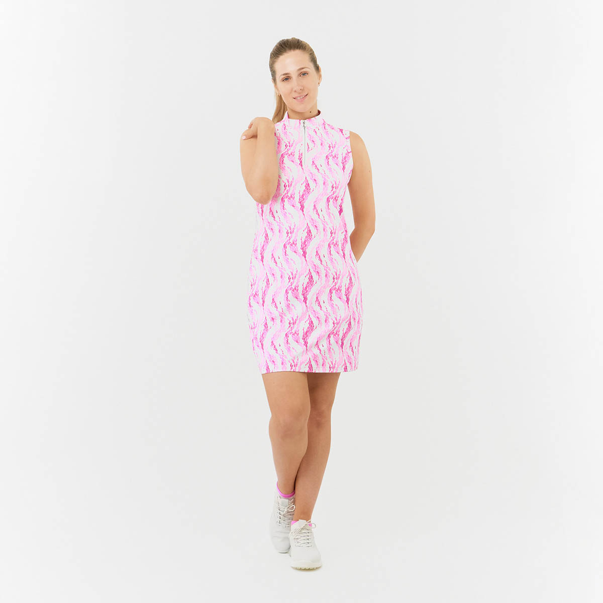 Pure Golf Petal Print Sleeveless Dress