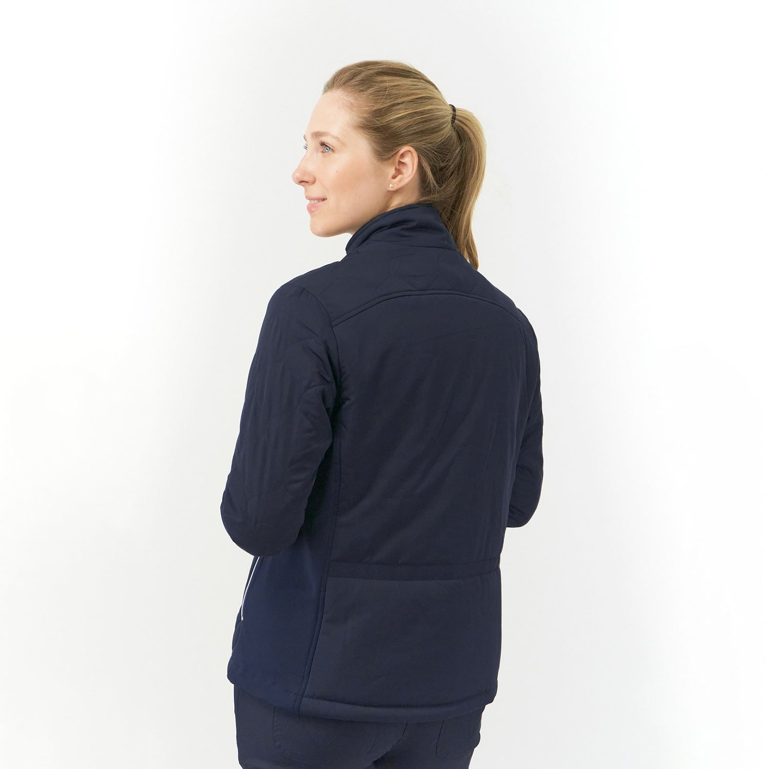 Pure Ladies Insulated Quilted Jacket in Navy