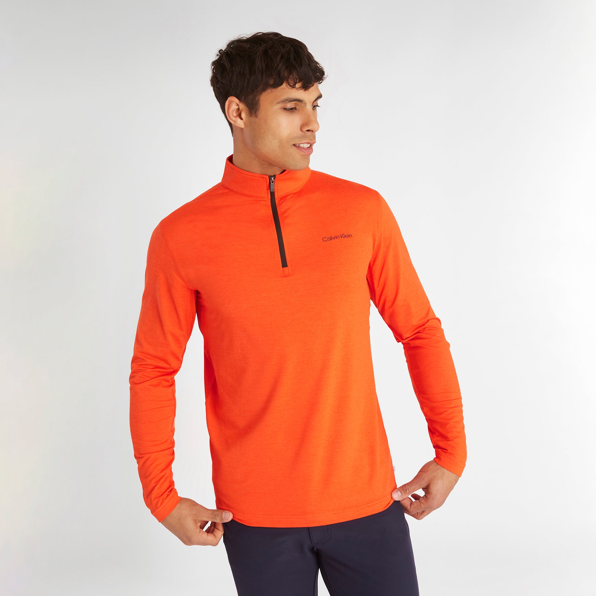 Calvin Klein Technical Zip-Neck Top