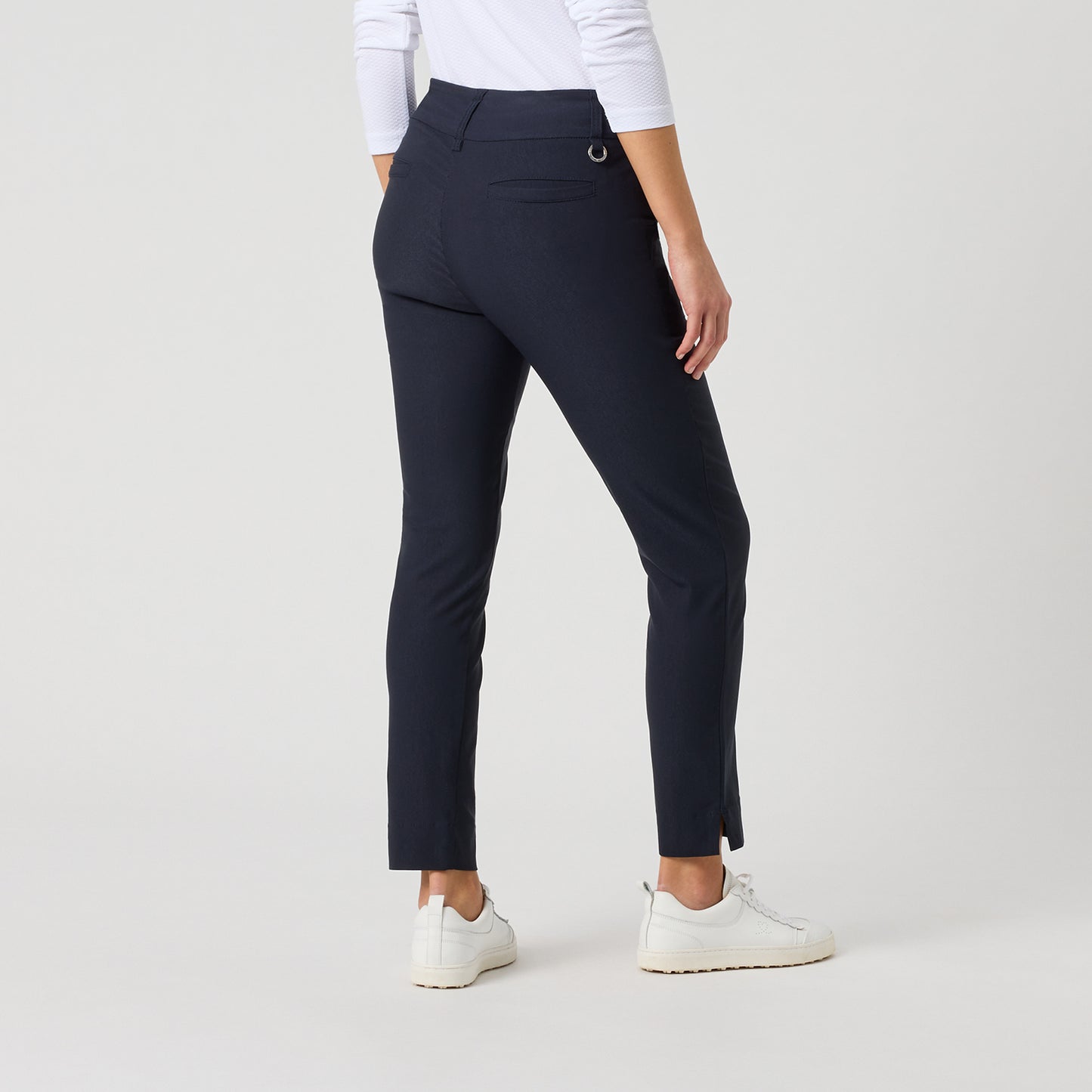 Daily Sports Ladies Pull-On 7/8 Trousers with Super-Stretch Finish in Navy Blue