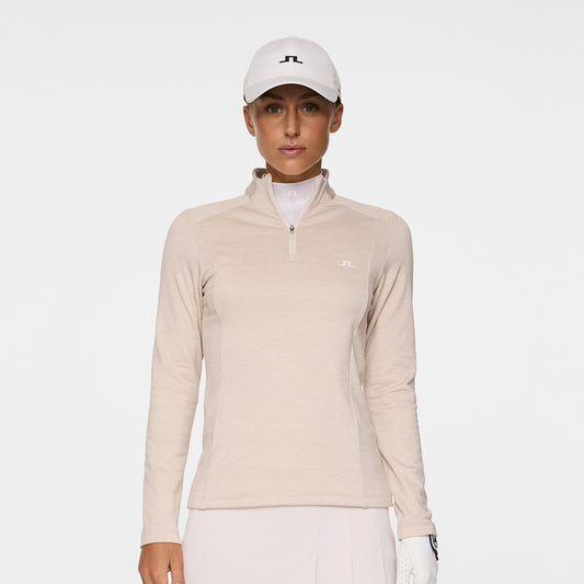J.Lindeberg Ladies Heathered Zip-Neck Mid-Layer