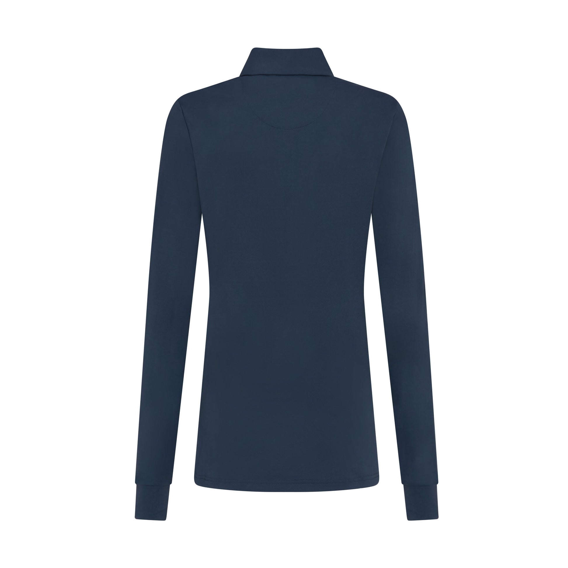Original Penguin Womens Long Sleeve Top with Mesh Yoke in Navy
