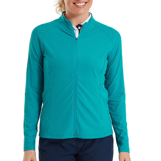  FootJoy Ladies Full Zip Mid-Layer with Ribbed Details for a Striking Silhouette