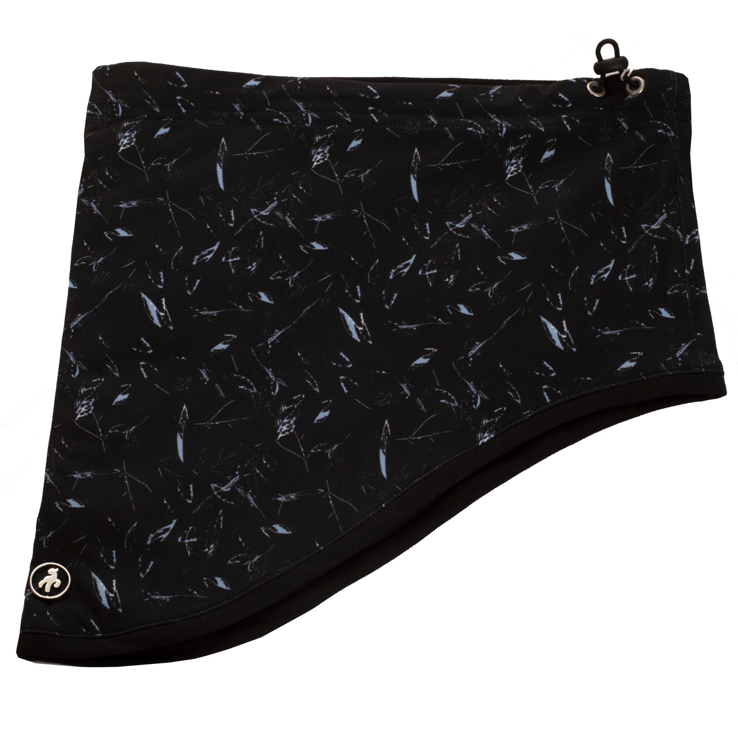 Green Lamb Ladies Printed Reversible Snood in Black Leaf