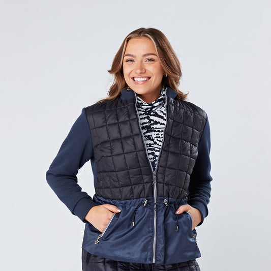 Swing Out Sister Ladies Padded Insulated Jacket in Navy