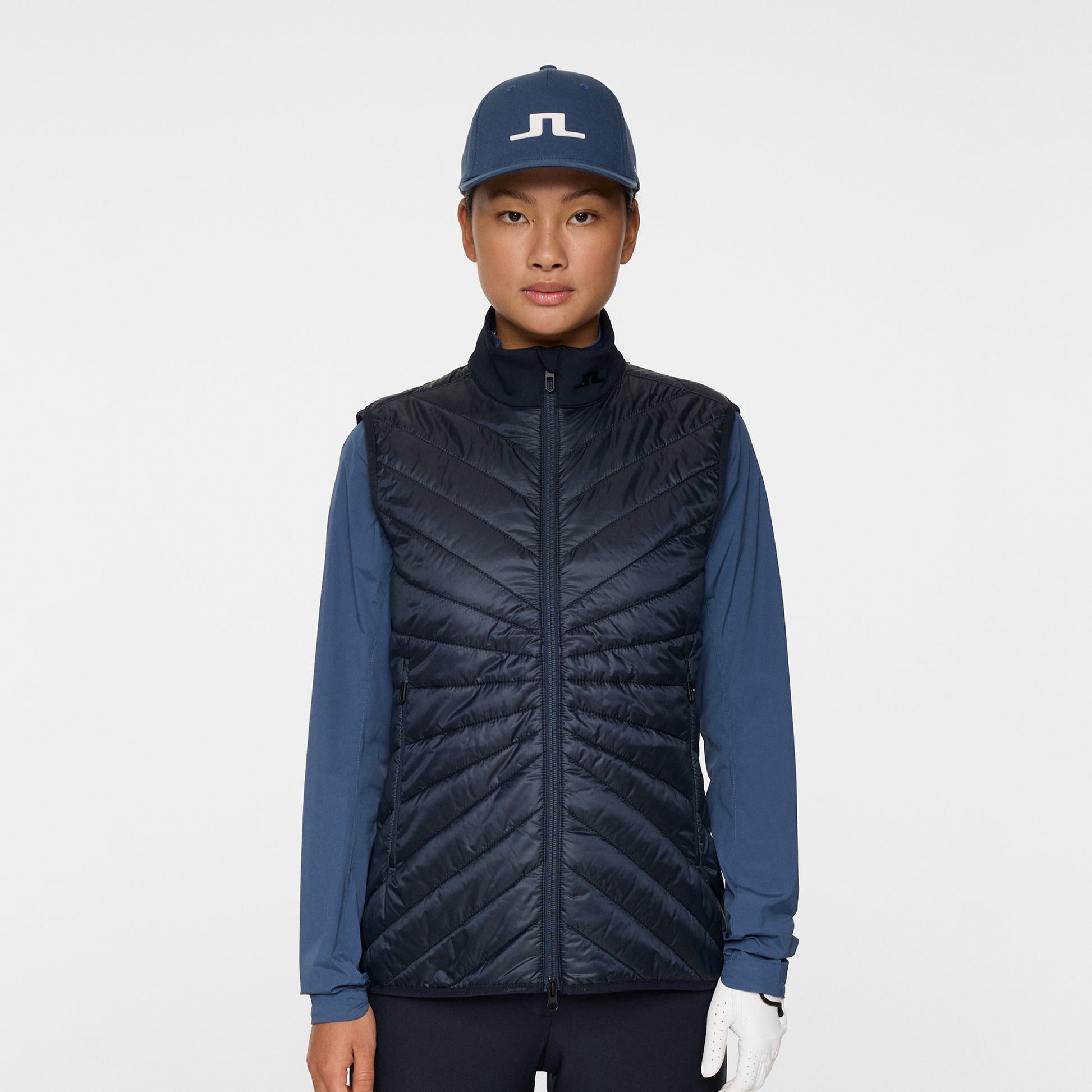 J.Lindeberg Ladies Primaloft Hybrid Gilet in Navy