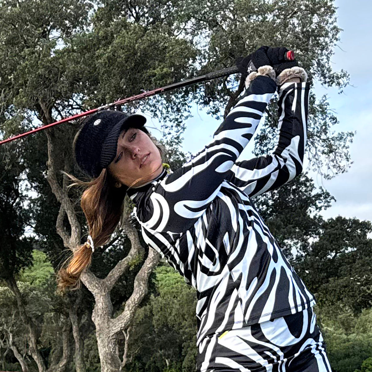 Swing Out Sister Ladies Mid-Layer Top with Contrast 1/4 Zip