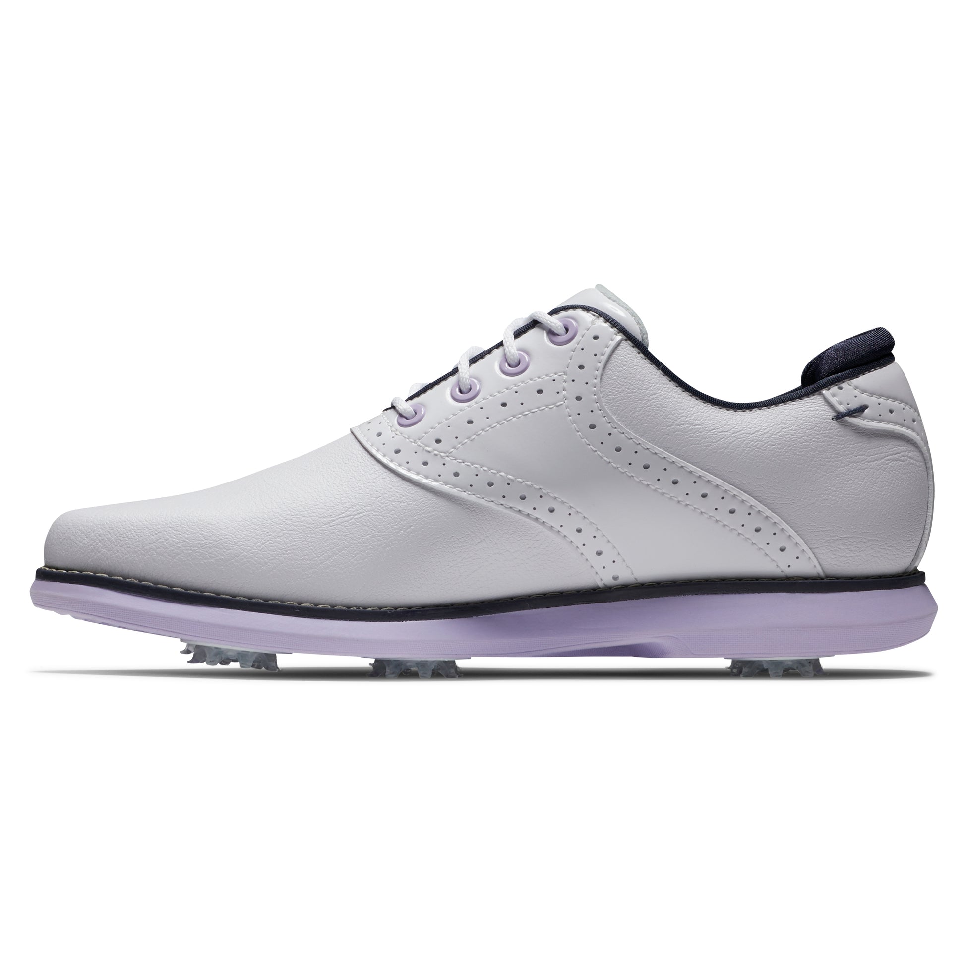 FootJoy Ladies Traditions Wide Fit Waterproof Golf Shoes with SoftSpikes