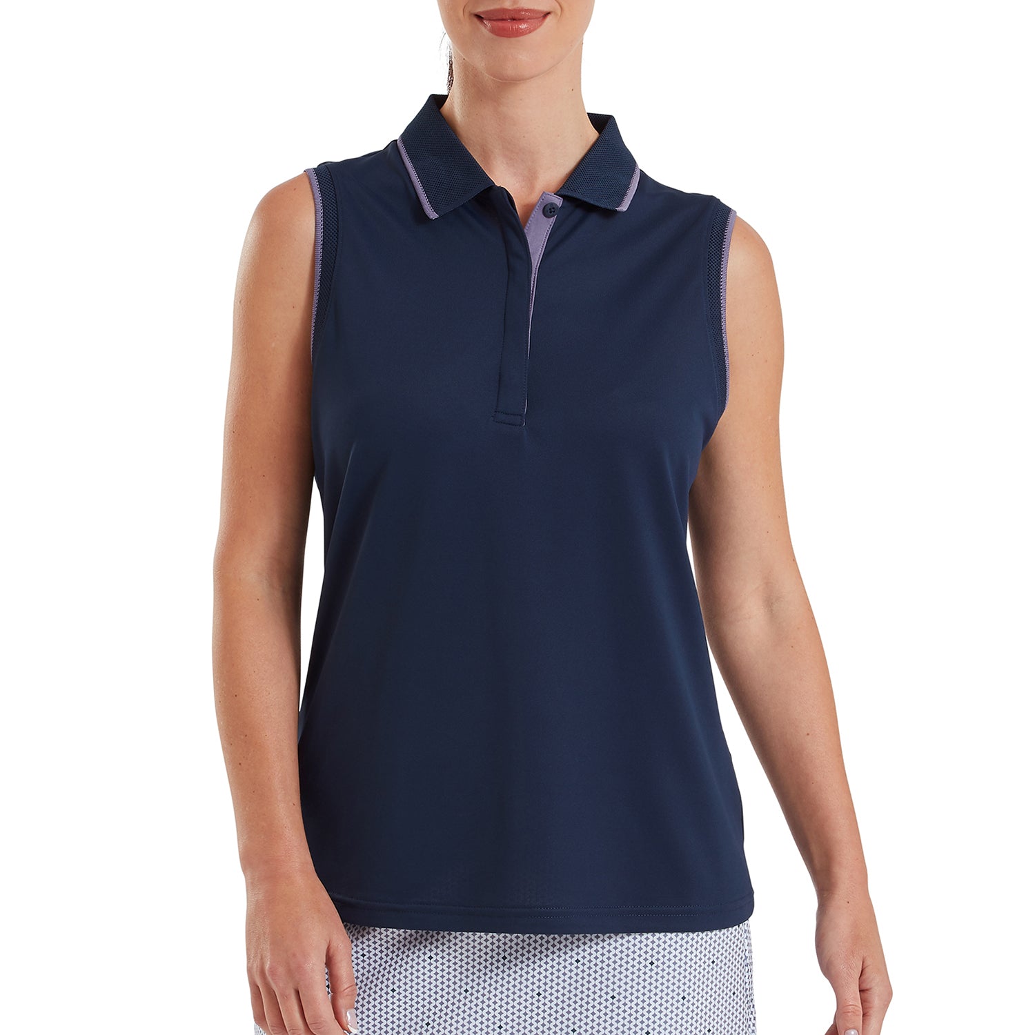 FootJoy Ladies Sleeveless Polo in Navy - Clean & Modern Style with Flattering Fit