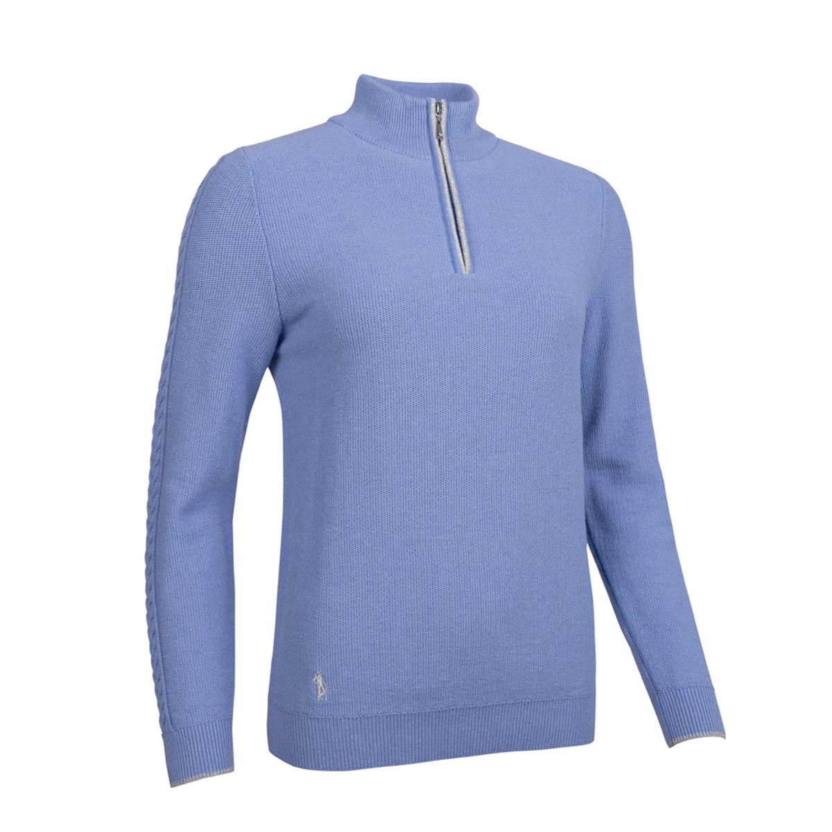 Glenmuir Ladies Cashmere Blend Zip-Neck Sweater with Water Repellent Finish