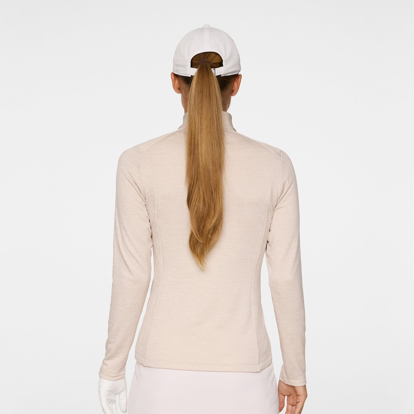 J.Lindeberg Ladies Heathered Zip-Neck Mid-Layer