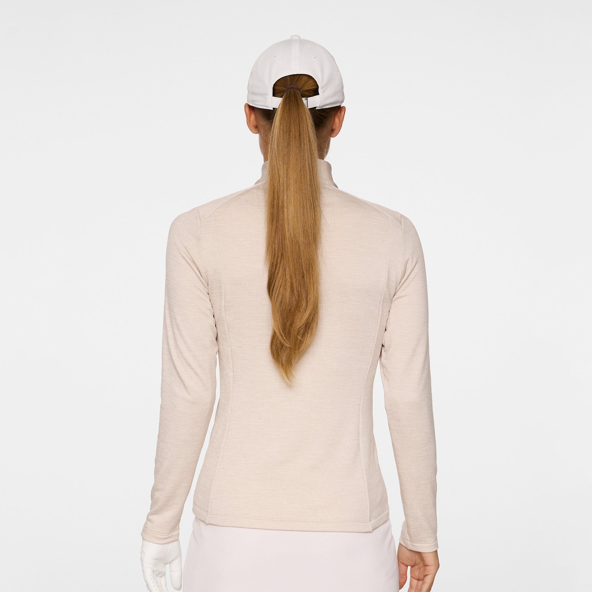 J.Lindeberg Ladies Heathered Zip-Neck Mid-Layer