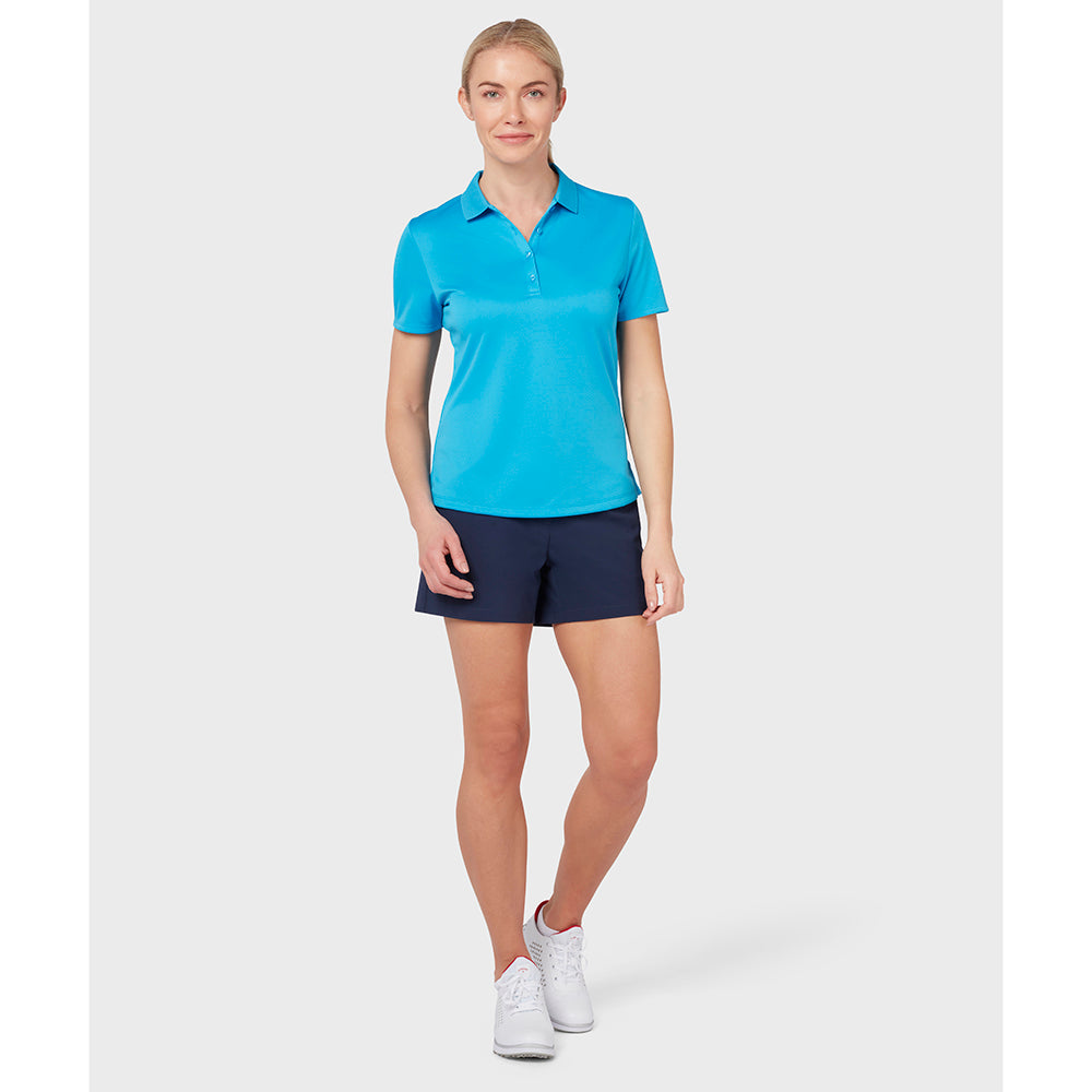 Callaway Ladies Short Sleeve Swing Tech Polo with Opti-Dri in Spring Break Blue