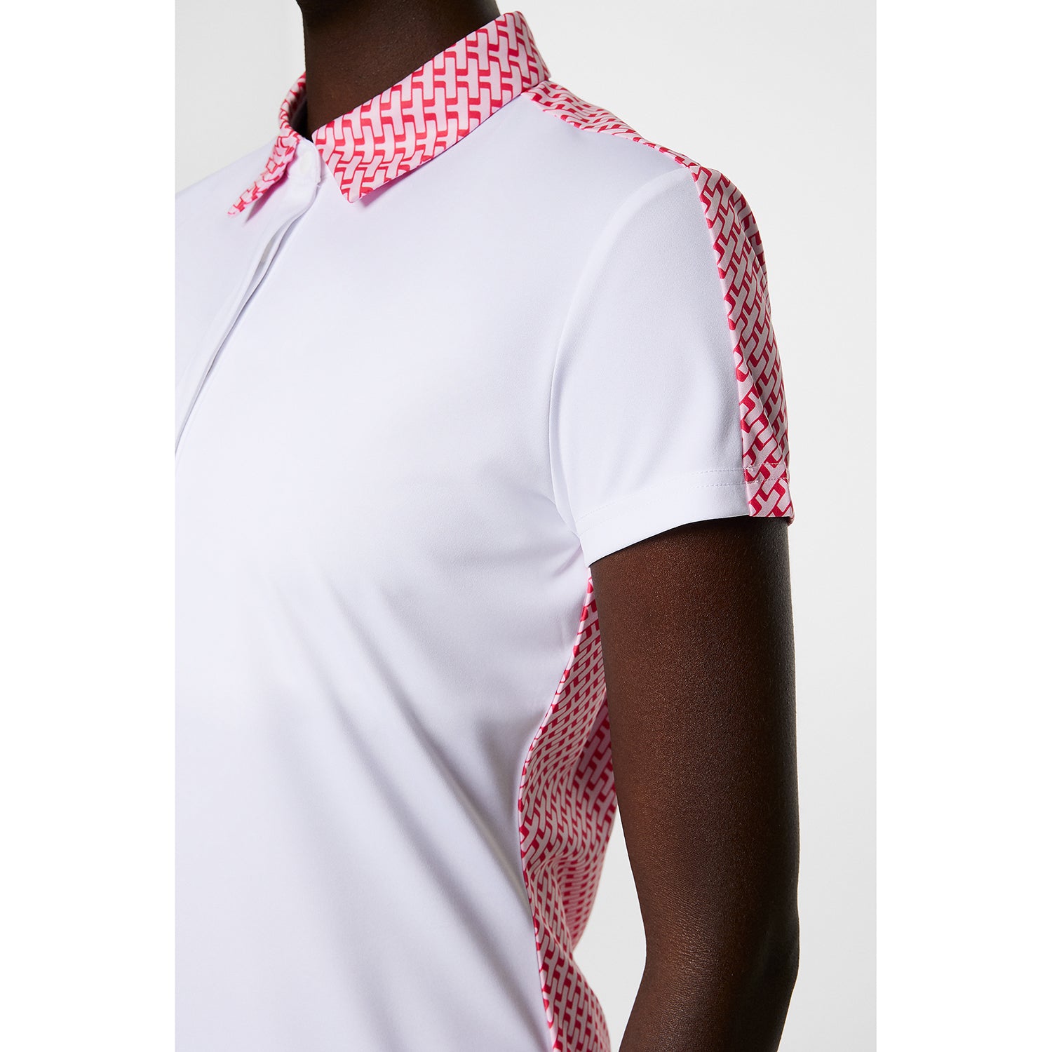 J.Lindeberg Ladies Short Sleeve Polo with Bridge Print Back