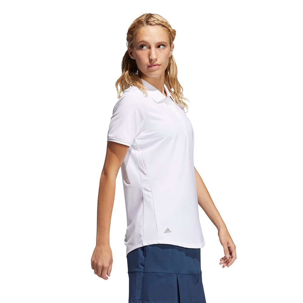 adidas Ladies Short Sleeve Golf Polo in White