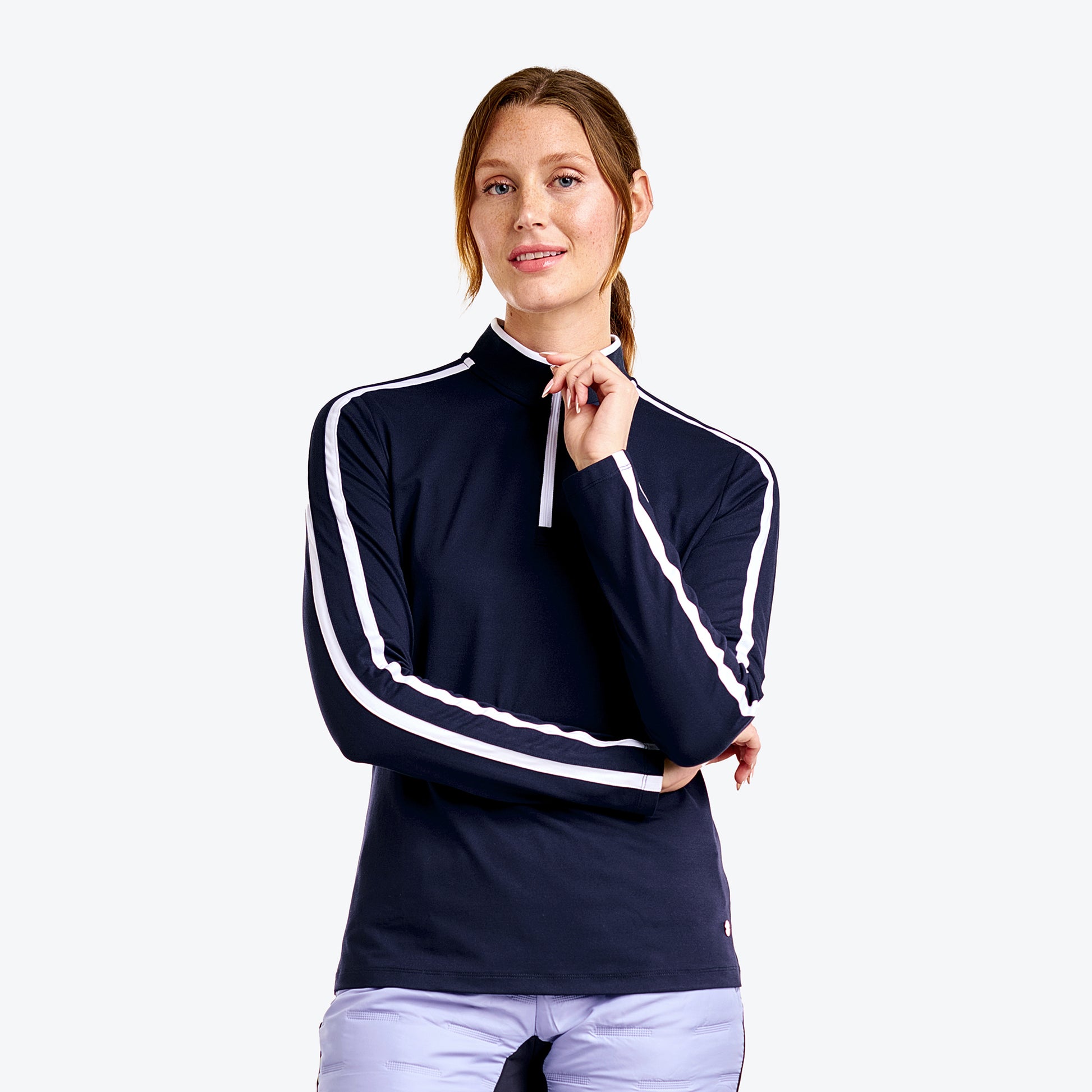 Nivo Ladies Performance Golf Top in Navy