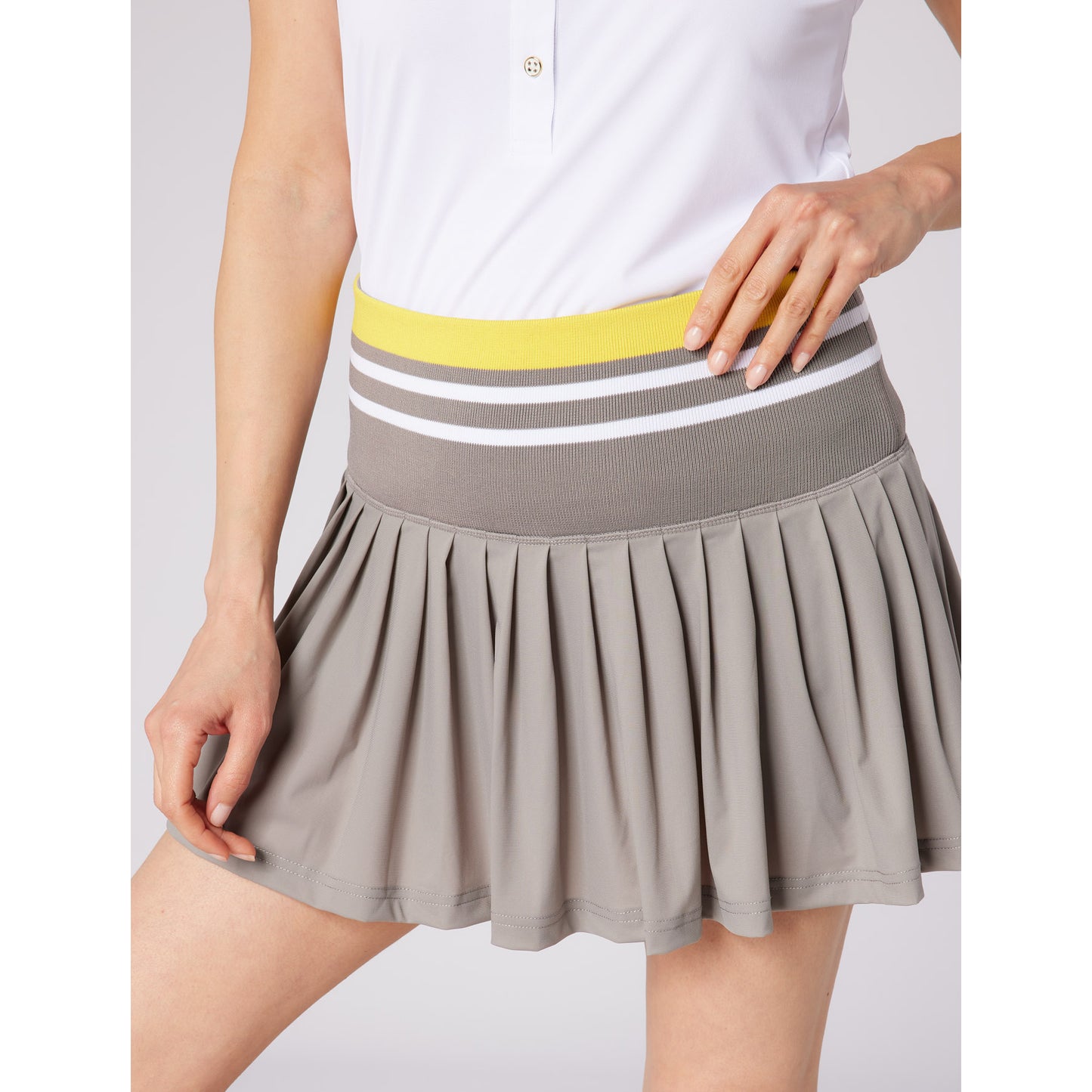 Swing Out Sister Ladies Pleated Skort with Super Flattering Deep Pull-On Waistband For a Super Sporty Finish