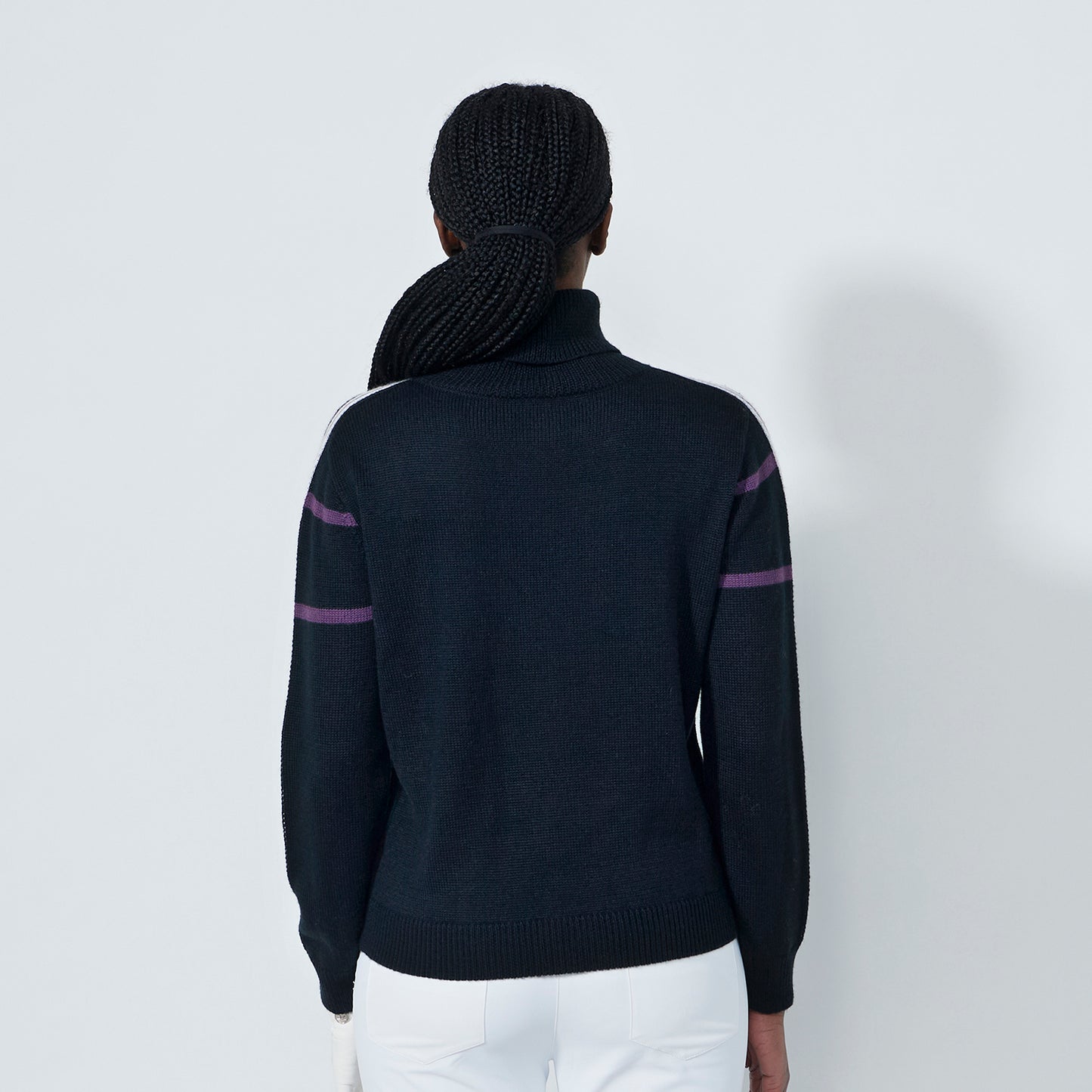 Daily Sports Ladies 'Golf' Roll-Neck Sweater in Black