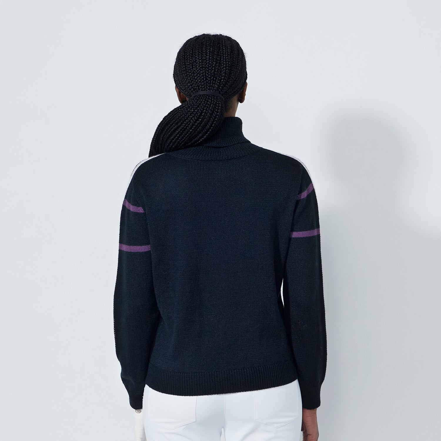 Daily Sports Ladies 'Golf' Roll-Neck Sweater in Black