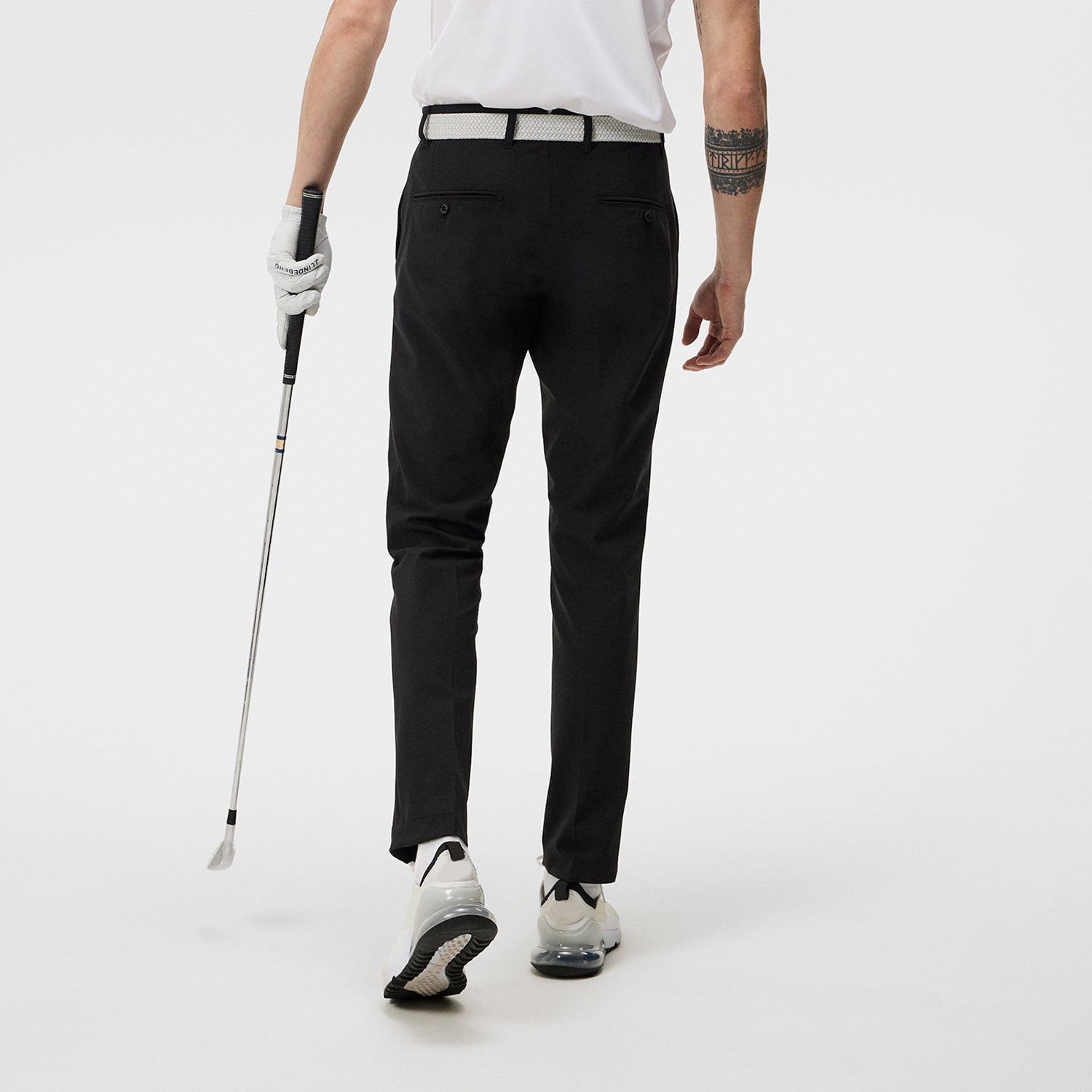J.Lindeberg Mens Black Golf Trousers with Water Repellent Finish