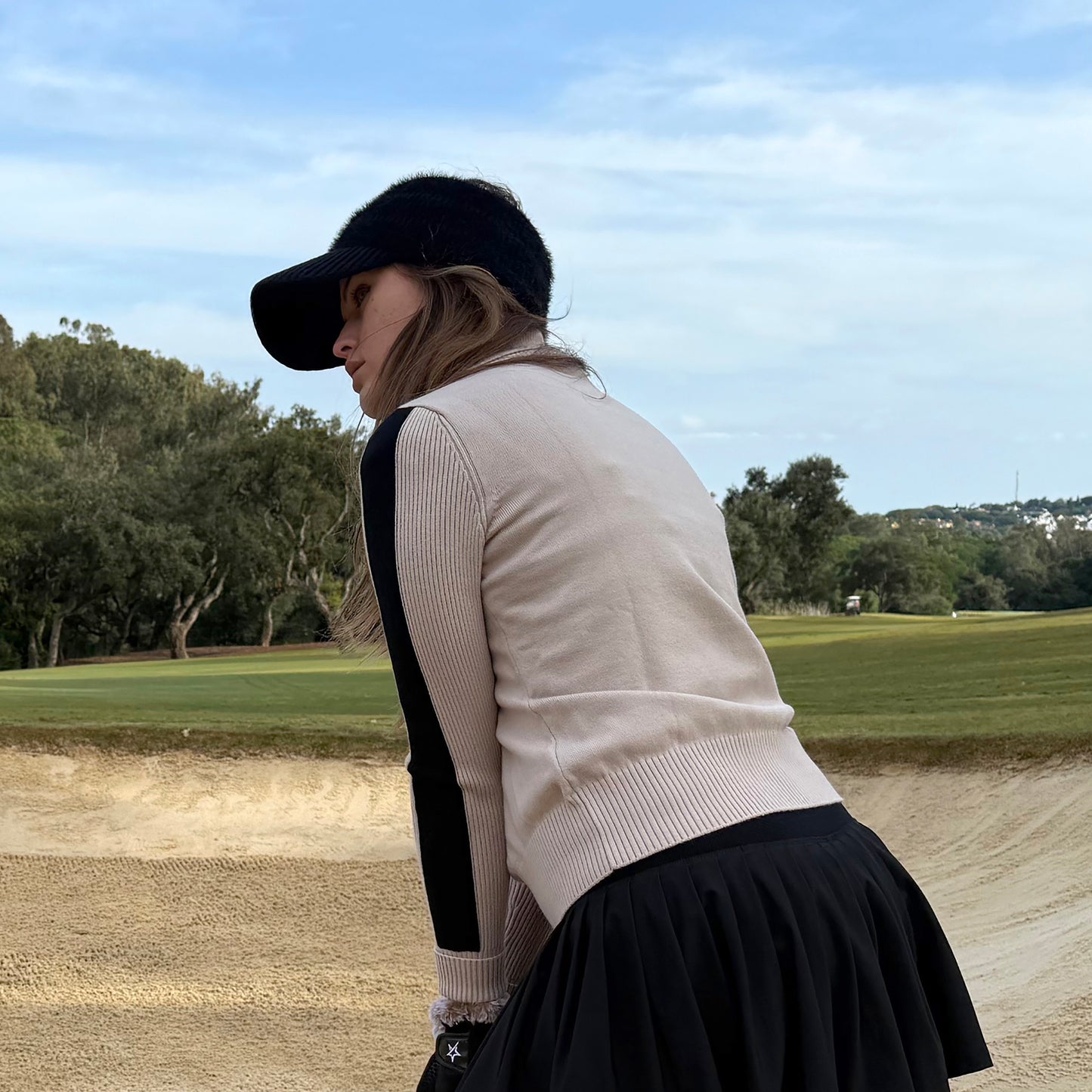 Swing Out Sister Womens 'Golf' Roll Neck with Ribbed Detail