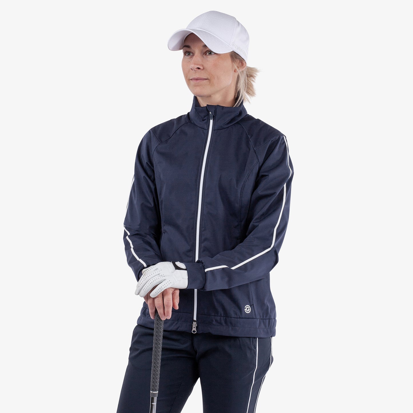 Galvin Green Women's Navy Windproof Jacket with Water Repellent Finish