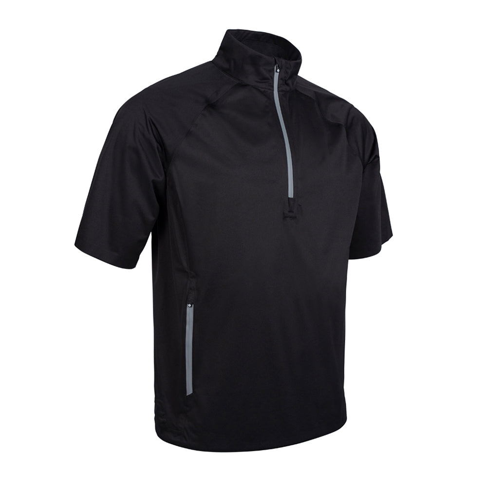 Sunderland Mens Lightweight Waterproof Half Sleeve Windshirt with Lifetime Guarantee in Black