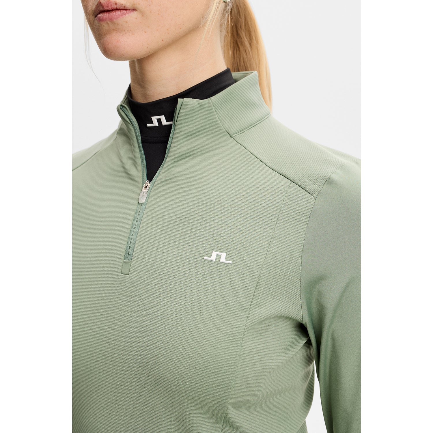 J.Lindeberg Ladies 1/4 Zip Mid-Layer - Lightweight Warmth for Active Days