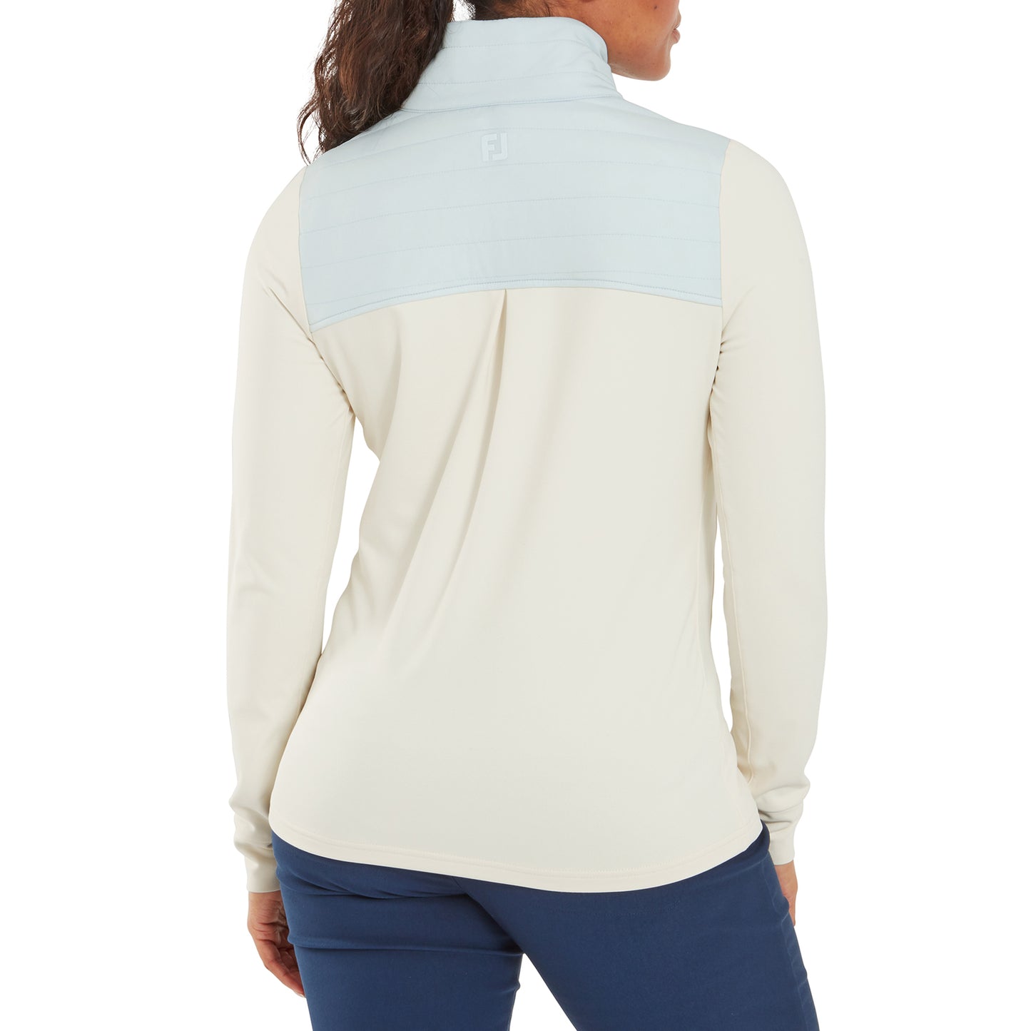 FootJoy Ladies Fleece Backed Thermal Hybrid Top in White