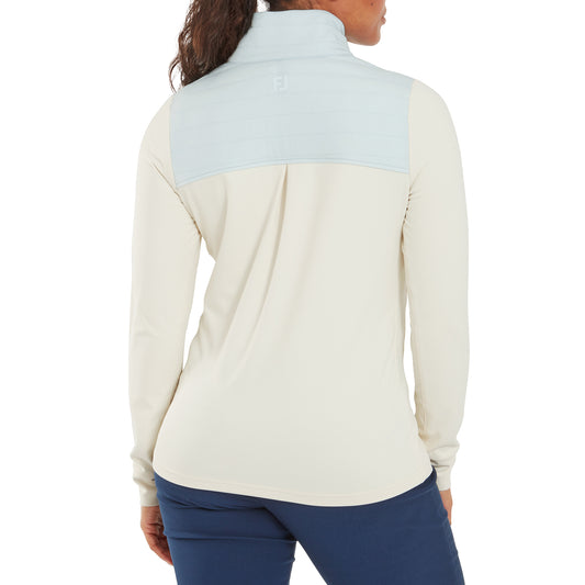 FootJoy Ladies Fleece Backed Thermal Hybrid Top in White