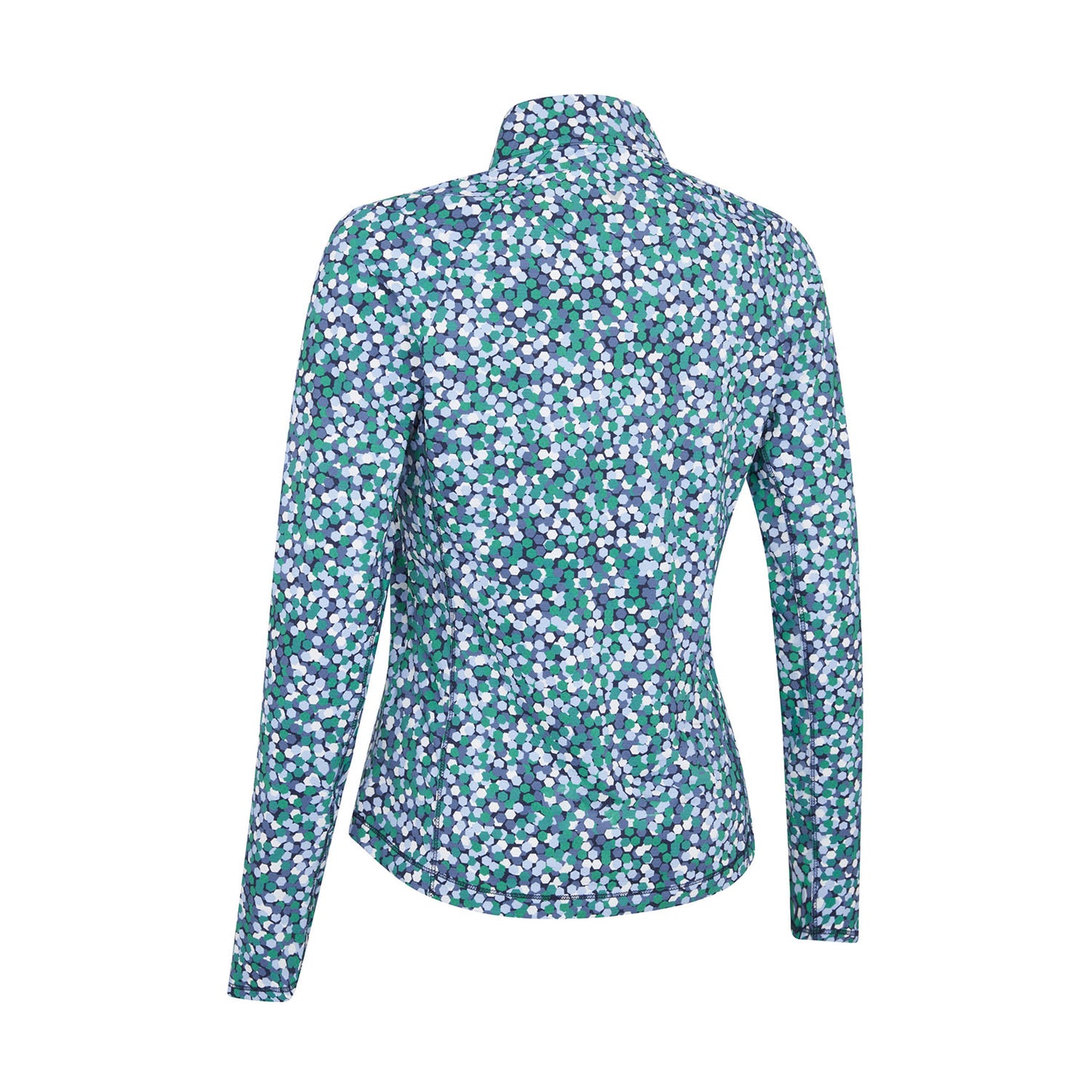 Callaway Ladies Hexagon Geo Printed Sun Protection Top in Navy