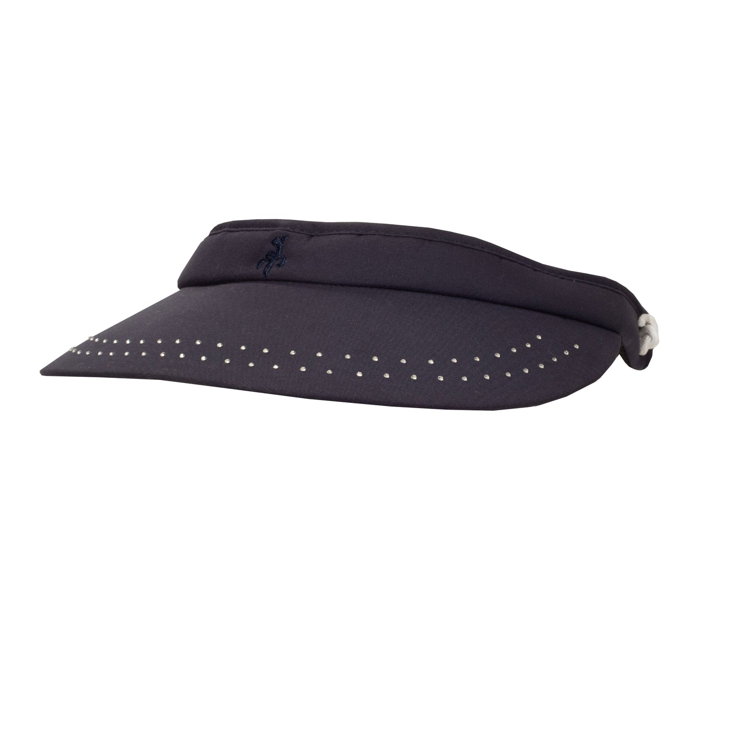 Green Lamb Ladies Diamanté Visor with Adjustable Fit in Navy